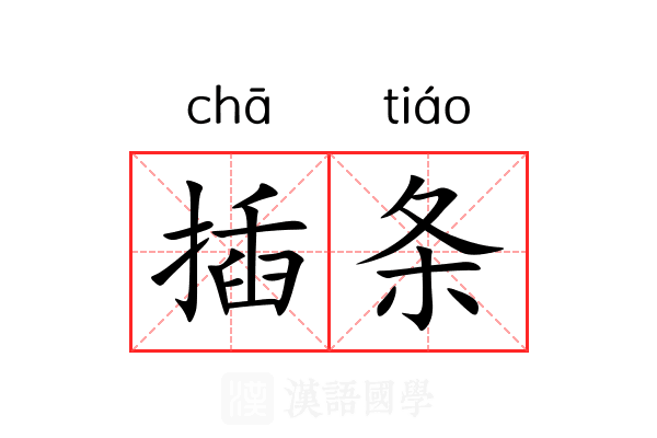插条 插条