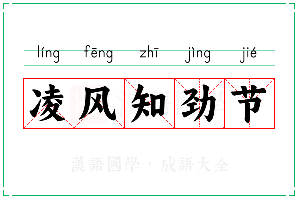 凌风知劲节 凌风知劲节