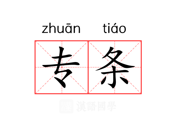 专条 专条